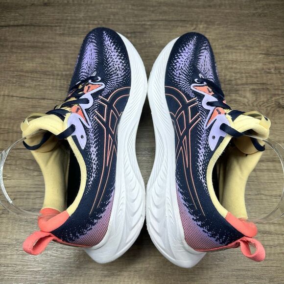 ASICS~Women’s~GEL-Cumulus 25 Midnight Purple/Yellow PureGEL Running Shoes~Sz 9 - Picture 7 of 9